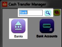 Select the Bank and Bank Account to which money is transferred.