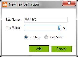 .1. Tax Management Tax Management is a feature which allows you to create the tax with whatever percentage you need to define for an item.