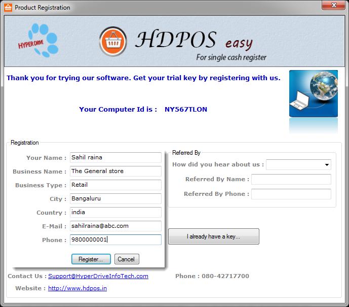 1.2. Application Registration Once you have downloaded and installed the application installer MSI file from http://www.hdpos.