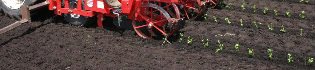 The furrow opening shoe can be adjusted for cell sizes from 1/2" to