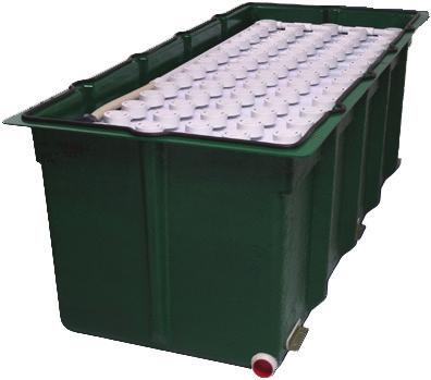 Filter Type AX20N Physical specifications 7.5 x 3 x 2.5 Footprint: 23 sq. ft. Dry weight: 300 lb. The heart of the residential AdvanTex Treatment System is the textile filter pod.