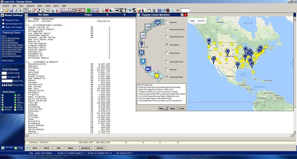 Supply Chain Modeler Data and Maps The Supply Chain Modeler is a quick and easy way to