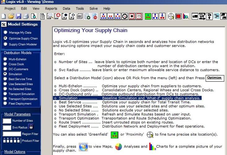 Simulating Your Existing Supply Chain Let s start with a model of the current or baseline supply chain.