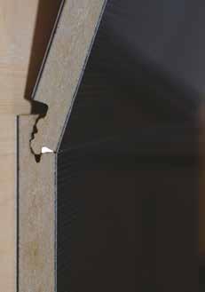 Interlocking panels should be fixed with the grooved edge exposed so that the tongue part can be introduced into the fixed panel.