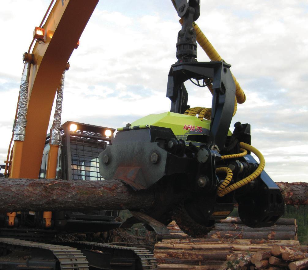 Proven Performance AFM 75 AFM 75 AFM 75 is a strong, reliable and highly productive harvester head for big wood which can work on both wheeled and tracked machines.