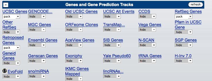 OPTIONAL TRACKS (located below the genome browser graphics window):!"#$%&'(#)&*+,-.&'-&/01/023&'(4& *5-6)45&6#'(&7-+5&.46&'58$%&-9:-.);& 0<8=9"4&>58$%&?9:-.@&$"#$%&-.&A5-9A-6.&*-<&'-&)4"4$'& -9:-.)@&!