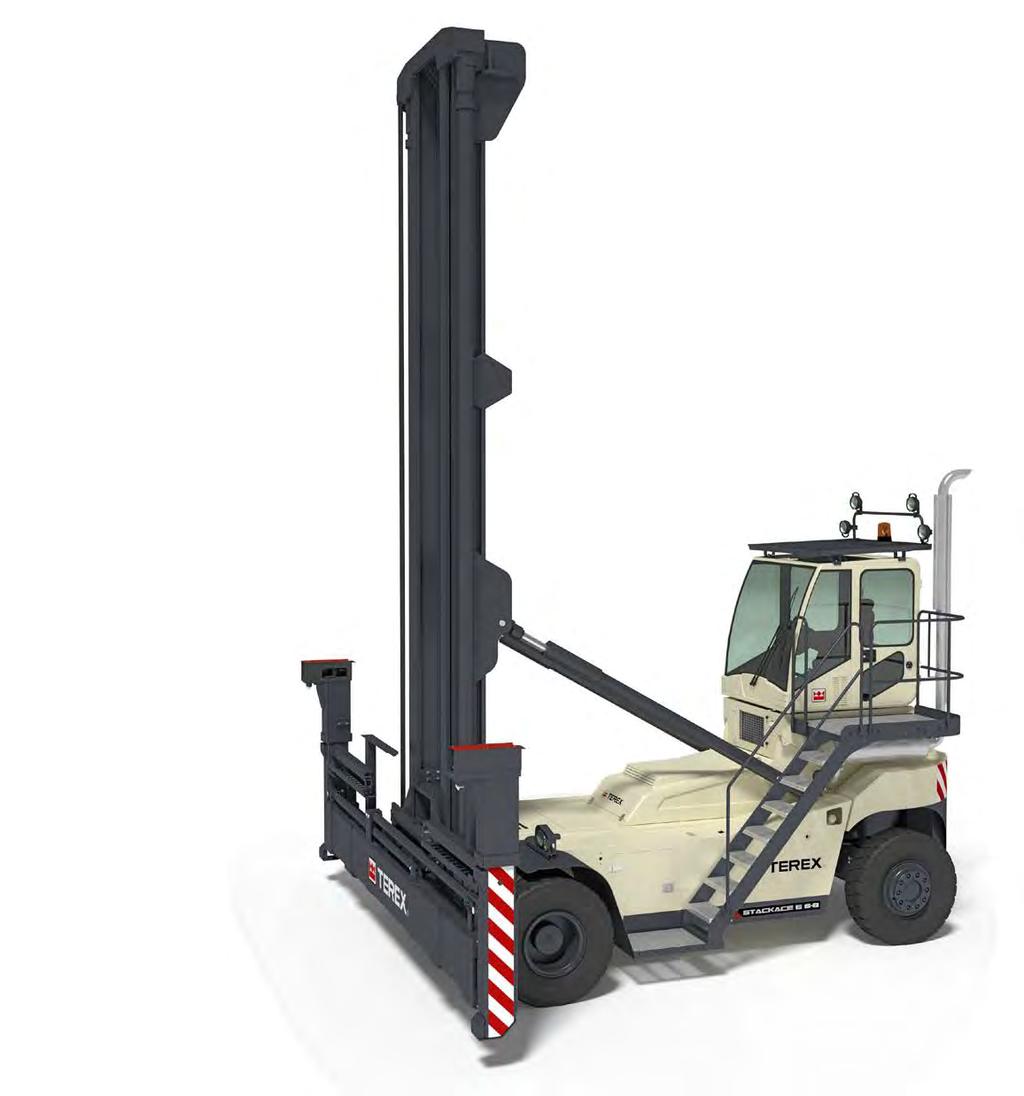 COUNT ON DURABLE PERFORMANCE STATE-OF-THE-ART TECHNOLOGY AND DESIGN Our Terex Stackace empty container handlers offer high performance and reliability.