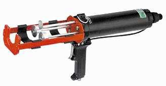 Pneumatic gun for coaxial cartridges 425 and 825 ml up to 1000 mm