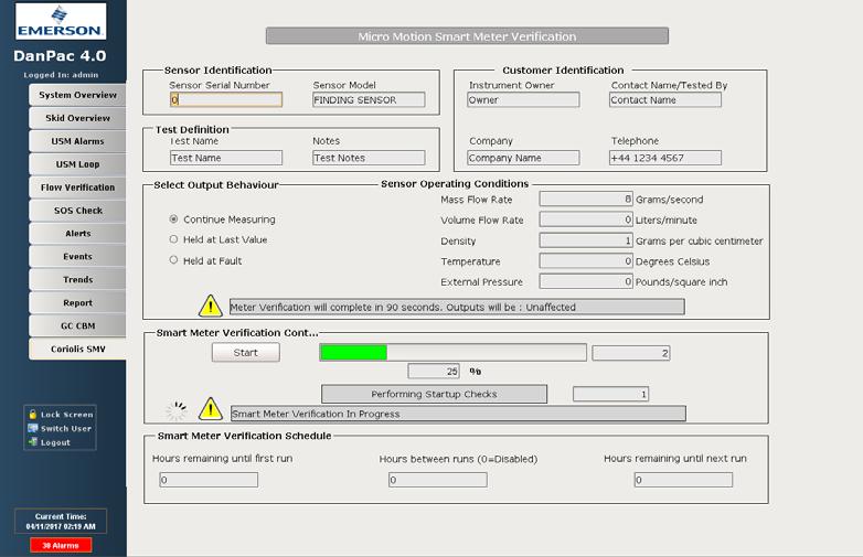 Coriolis Insight (Smart Meter Verification) Functionality: Remotely trigger or schedule verification that Coriolis meter parameters are within acceptable calibration ranges Application Value: Provide