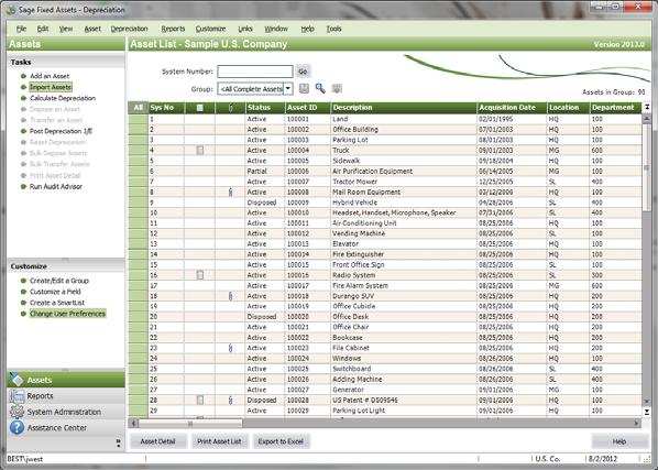 Sage Fixed Assets 2013 Integrations - Fixed Assets Combined Product