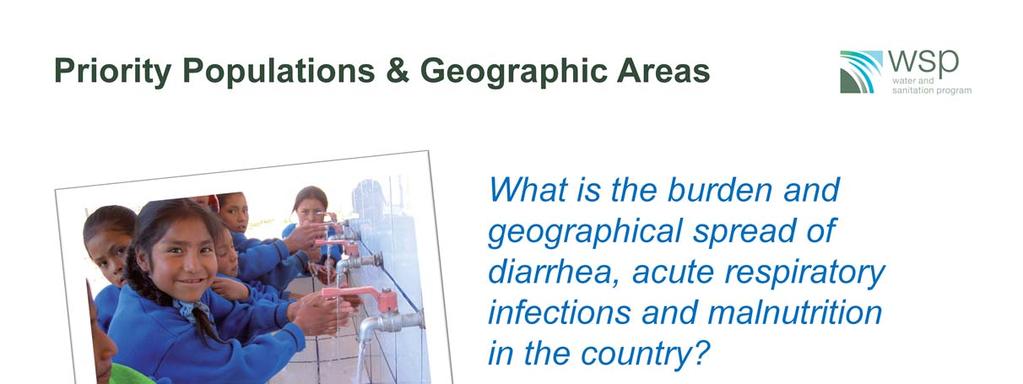 Before deciding on the what and how of integration, step back and ask: What is the burden and geographical spread of diarrhea, acute respiratory infections