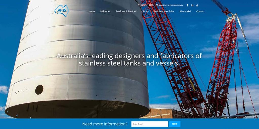 Get the Latest from A&G New Look Website - www.agengineering.com.