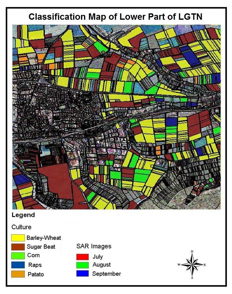 Figure 3: Classification map of LGTN lower part, RGB for JAS DLR 2010 ecognition Conclusion Remotely sensed high-resolution SAR imagery has been an impressive approach in classifying different