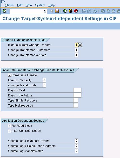 Step 2: Use Own Filter Object Type for Requirements Reduction Transaction: CFC9 (R3) This indicator controls which filter object type is evaluated in integration models for the transfer of data for