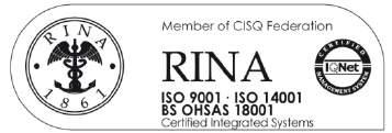 CERTIFICATIONS All our plants are certified ISO 9001 / Quality: company process optimization to ensure an ever-increasing