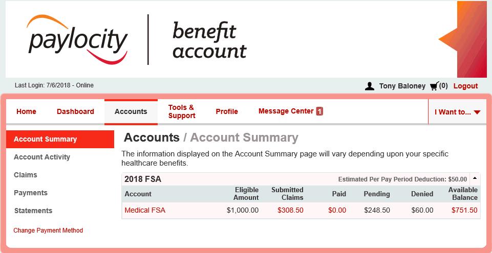 View Account Balance and Activity For Account Balance Only: 1. On the Home page, navigate to the Available Balance section For Account Activity: 1.