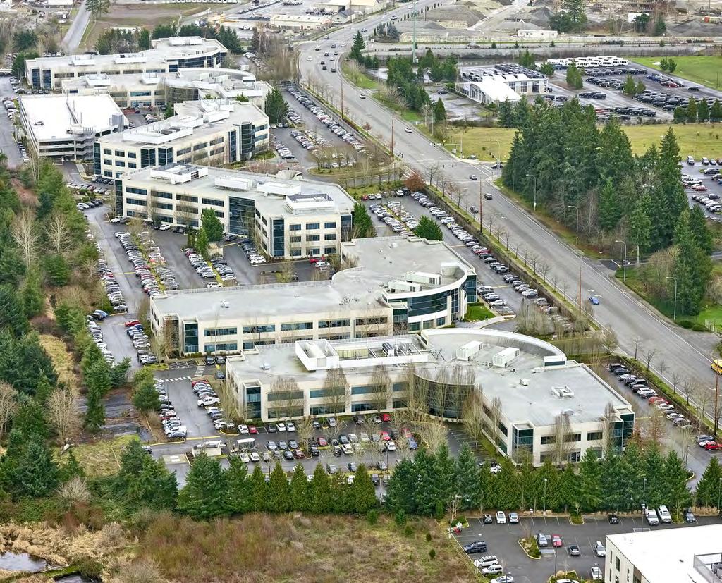 PROJECT HIGHLIGHTS CONVENIENT LOCATION - IMMEDIATE ACCESS TO SR-520 AMPLE POWER TO EACH BUILDING FUNCTIONAL FLOOR-PLATES AND BAY DEPTHS ALLOWING MAXIMUM EFFICIENCY AND FLEXIBILITY EXTENSIVE GLASS
