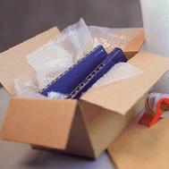 Protect any sharp edges using bubble-wrap or corrugated card or foam. Seal packages using tough adhesive sheet or tape. Never tie packages with string, which can get tangled up in sorting machines.