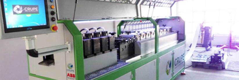 CRUPE Framing elements are produced with our automated roll formers, which are a range of compact frame production units that require only an electrical power connection.
