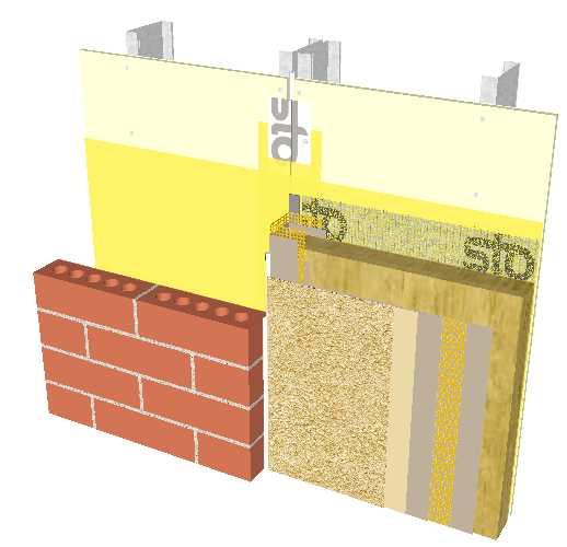 Vertical Expansion Joint in Back-Up Wall, StoTherm ci and Dissimilar Cladding Detail No.: 56s.