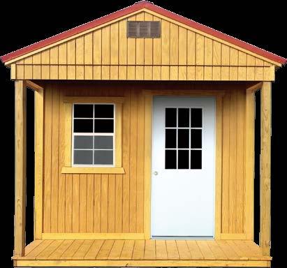 *Total length of building includes 4ft porch.