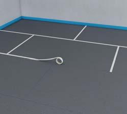 You can tile straight onto wedi Nonstep Plan once it has been fully reinforced with wedi Tools reinforcement tape.