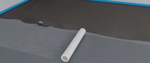 After all-over reinforcement with wedi Tools reinforcement tape, tiling can be carried out directly onto the board without any other preliminary treatment.