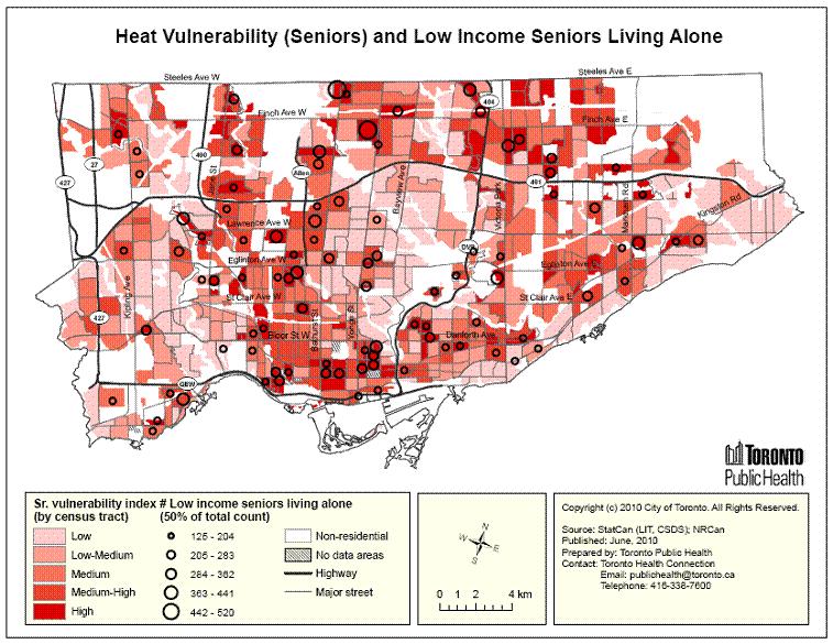 RAC: Heat Vulnerability Assessment Public Health Extreme Heat Vulnerability Tool Tool is used to geographically plot areas of high heat vulnerability against areas where there are high numbers of
