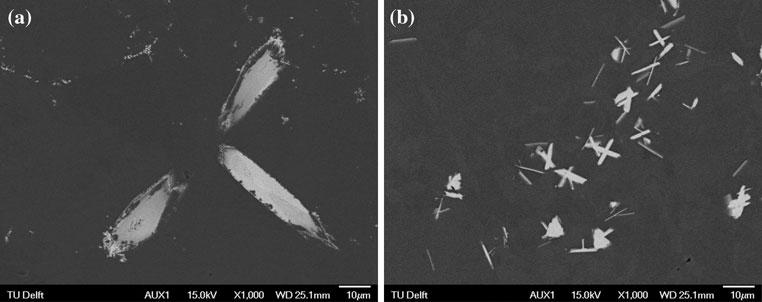 5256 J Mater Sci (2011) 46:5252 5259 Fig. 4 Morphology of primary intermetallics in the Al 0.4 wt% Zr 0.12 wt% Ti: a without ultrasonic melt treatment and b with ultrasonic melt treatment.