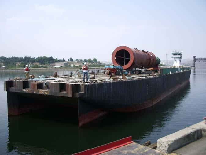 Barge arrival in Lewiston, ID Complete Discharge Savings compared to Houston, Tx: *