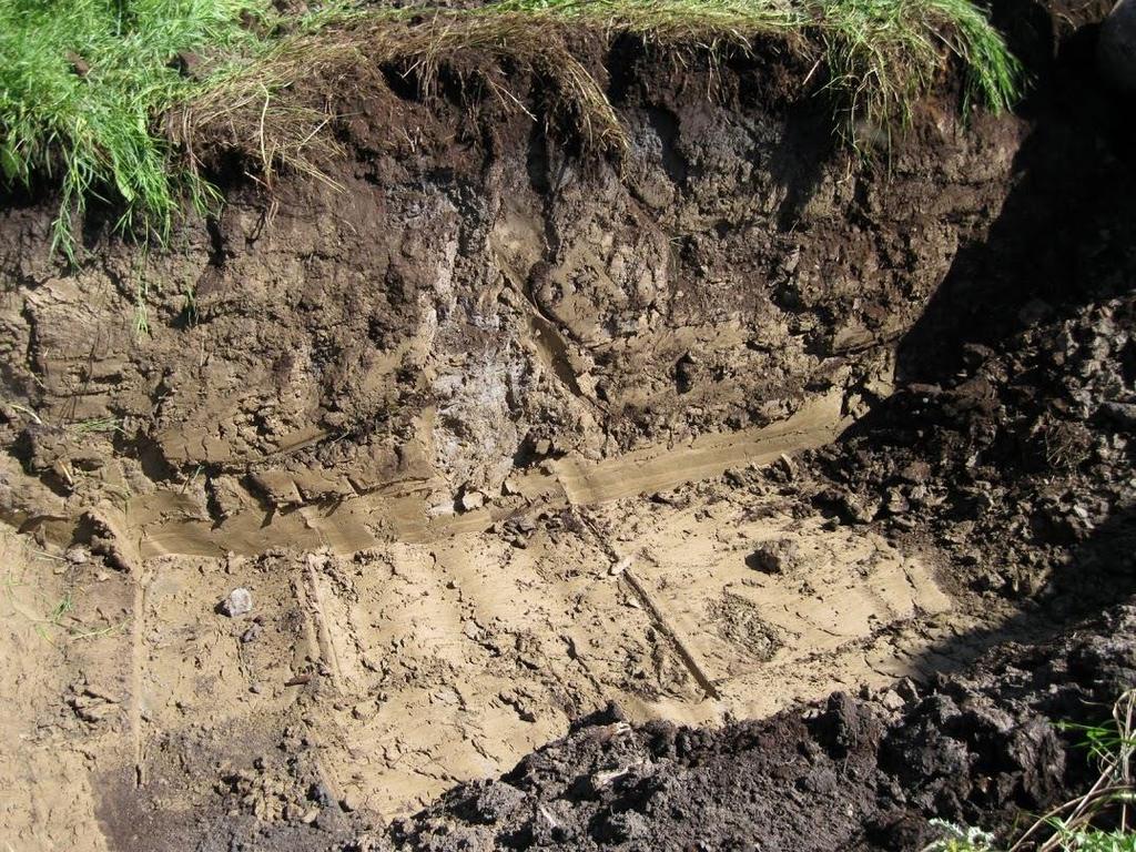 Test Pit Profiles Increasing soil density with depth (harder