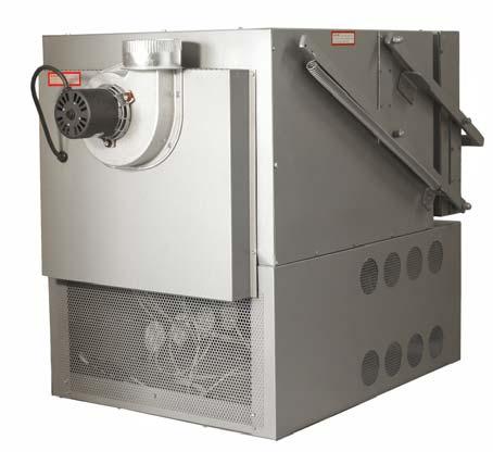 SPECIAL FEATURES: Embedded elements and clean air exhaust system is installed. GENERAL CONSTRUCTION: The furnace case is constructed of heavy gauge sheet steel and finished in gray hammertone.