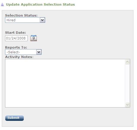 Updating Applicant Status to Hired Make sure that the employee has an employment status of Active.