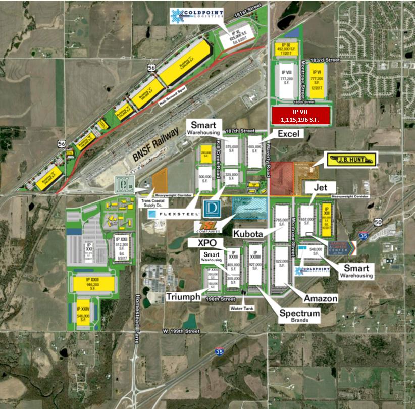Inland Port VII, located at the southwest corner of 185th and Waverly Road, can accommodate manufacturing, warehouse and distribution tenants of varying size.