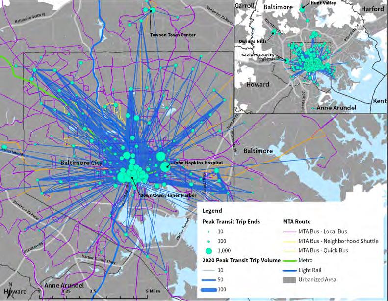 The Baltimore Metropolitan Council has developed complex travel demand models that predict future travel patterns.