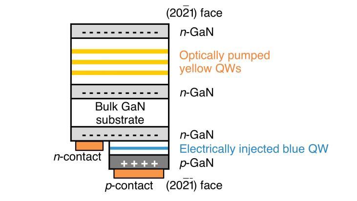 reflect light towards the optically pumped QWs for possible absorption and towards the top surface for extraction. Figure 2.1.
