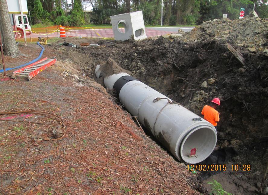 Partial storm drain installation and replacement of existing from Wells Rd to Kingsley Ave. a. Council approved contract on August 4, 2015 to RB Baker Construction in the amount of $3,287,484.