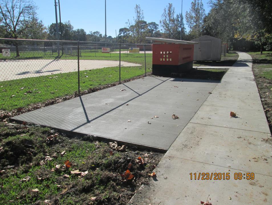 OPAA Sidewalk and Bleacher Slab Improvements New bleacher slab and sidewalk Work will consist of
