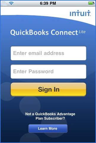 Log into QuickBooks Connect on the Mobile Product Tour Mobile Access Figure 60: For mobile access, download QuickBooks Connect Lite or QuickBooks Mobile