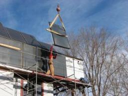 Active Solar Heating Main Components Seven flat-plate solar collectors per unit totalling 21 m 2 (226 sq. ft.
