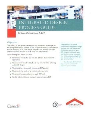 Recommended reading 推荐读物 CMHC Integrated Design Process Guide 加拿大联邦住宅署 (CMHC)