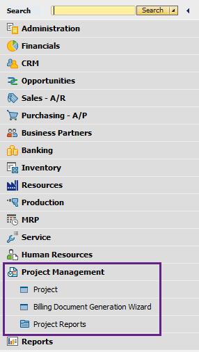 Project Management Module Once you enable Project Management in the Company Setting, the Project Management