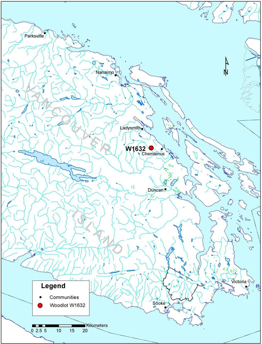 Location Map for Woodlot Licence