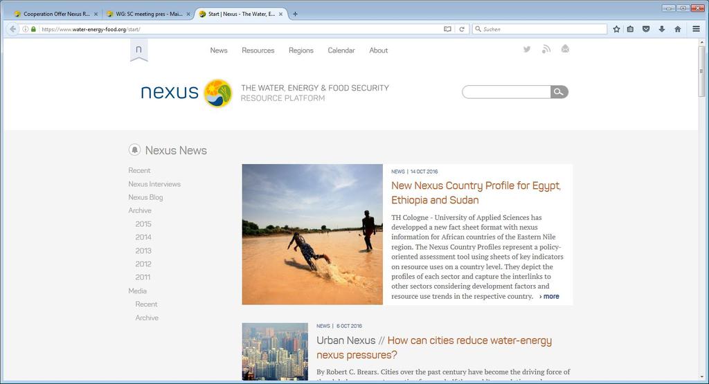 3. The Nexus Resource Platform www.water-energy-food.org New extended concept: The NRP is the central global Nexus Information Hub.
