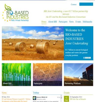 Bio-based Industries Joint Undertaking (BBI JU) Public Private Partnership supporting R&I for bio-based industries: Partners: European Commission and Biobased Industries Consortium (BIC) Budget: 3.