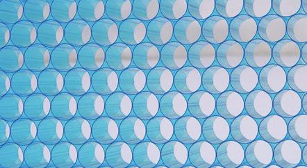 applications using a UV-stabilized tubular honeycomb
