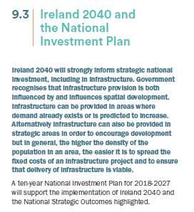 10 November 2017 Economic Response to NPF Ireland 2040 Our Plan 15 Section 9.3, page 130 Section 9.