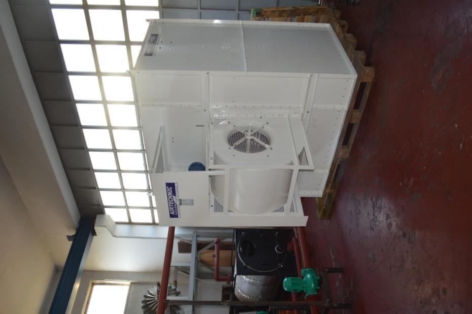 Effi Low Res ORC components Cooling Tower For the necessary heat rejection of the device from the condenser-exchanger an open type evaporative cooling tower was used.