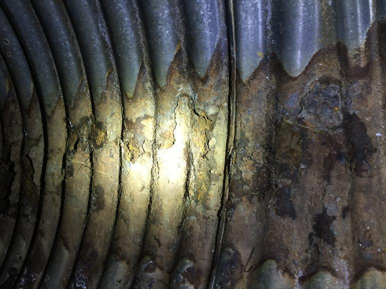 Significant CMP corrosion Spaulding / Steel Loss