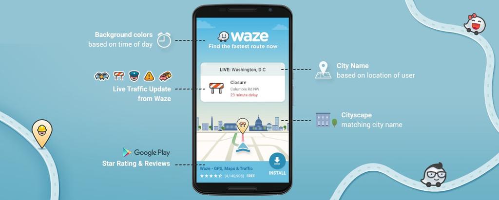 4. Build for Scalability The Waze campaign began with 10 simple ads (one for each city.